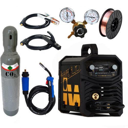 IWELD GORILLA POCKETMIG 225 (180A) Synergický zvárací invertor Kompletné balenie