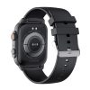 Inteligentné hodinky FitMate™ HK95 – čierne, s vymeniteľným čiernym silikónovým remienkom